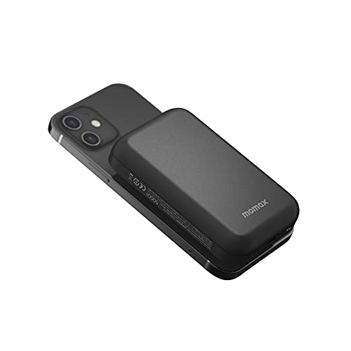 MOMAX Magnetic Wireless Portable Charger, 5000mAh MFi Certified Mag-Safe Wireless Power Bank, PD Fast Charging External Battery Power Pack Compatible with iPhone 13/13 Pro/13 Pro Max/12/12 Pro Max