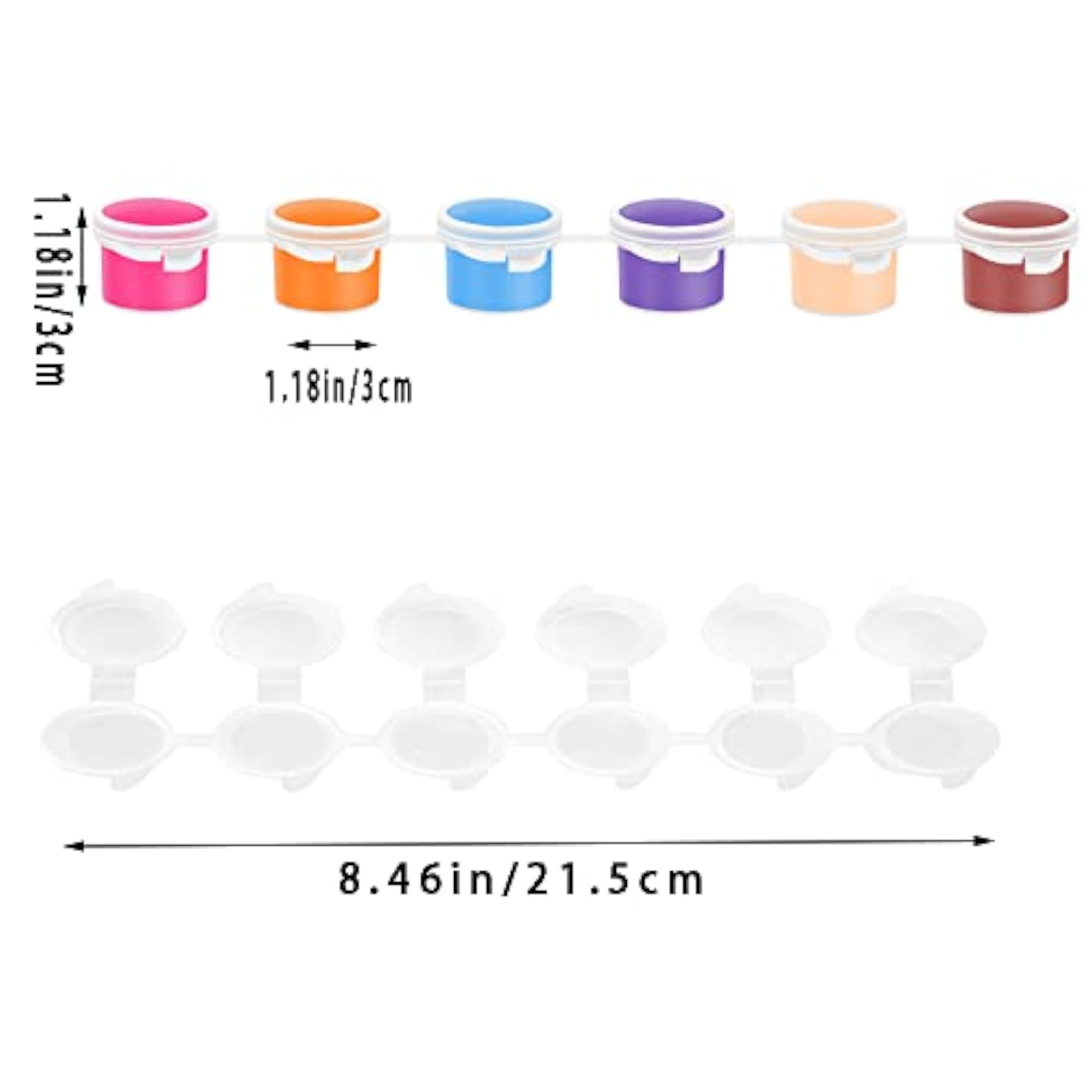 15ml Empty Paint Pots with Lid, Clear Storage Containers