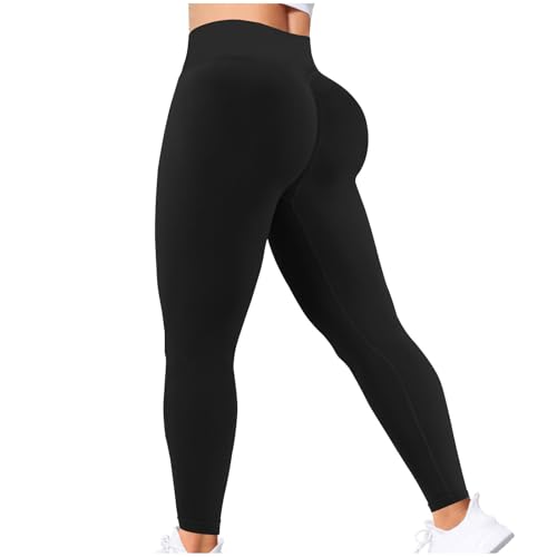 Soft Leggings for Women High Waist Butt-Lift Workout Athletic Solid Color Stretch Comfy Legging 2026 Fashion