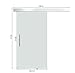 HOMCOM Puerta Corredera 102,5x205cm Puertas Correderas Satinada Deslizantes Cristal sin Obra