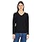 CECIL Dolman Pullover mit Glitzer Black XXL