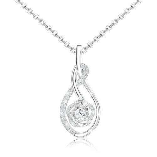 Image of Sterling Silver Pendant Necklace Charms Hypoallergenic Fashion Jewelry Dainty Valentines Day Birthday Gift for Women