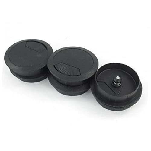 Cabilock 10pcs cubierta para agujeros de cables de escritorio negra para accesorios de computadora para uso en oficina miniatura 3