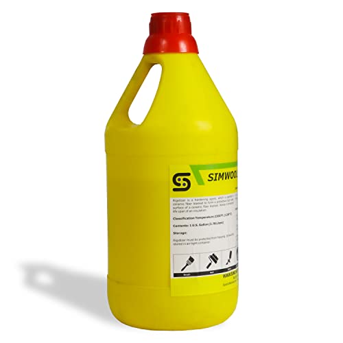 Simond Store Rigidizer for Ceramic Fiber Coating, 2300F Rated, Fireproof Insulation Surface Coating for Ceramic Fiber Blanket Boards Wool - 1 Gallon Rigidizer