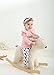 KuKitty 3Pcs Baby Girl Clothes Long Sleeve Letter You Make Me Smile Tops Geometric Pants and Headband Outfit Set (12-18 Months)