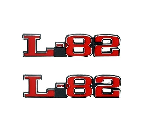 Image of 2Pc C3 75-79 L-82 Hood Restoration Emblems 3D Metal Badge Left and Right Sides Sticker Replacement for Corvette (Silver Red)