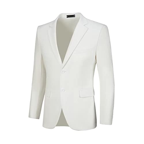 Men Slim Fit Suits 3-Piece Classic Ivory Tuxedo Formal Wear For Men Wedding Prom Dress Suit Jacket Pants Set #TOP1