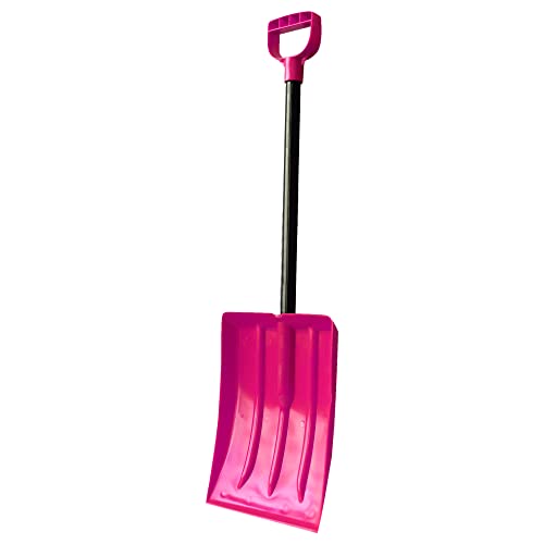 ERA Kids Snow Shovel with Steel Shaft, Pink