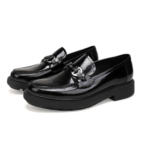 Image of Dress Shoes for Men,Classicial Leather Loafers Slip on Formal Business Shoes Penny