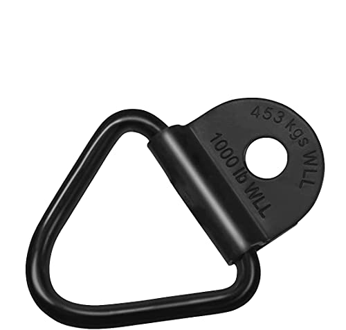Sporthfish Cargo Tie-Down Anchors,4-Pack Black Steel V-Ring Bolton Trailer Cargo Tie Down,For Trailers,Trucks And Warehouses Replacement For D-Ring Plastic Flush Mount Pan Fitting Tie Down #TOP4