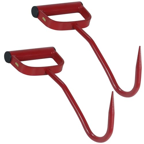LAWNEAGLE 11 Hay Hooks for Bales 2 Pack Red