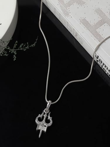 Colgante Shiva Trishul amuleto espiritual de plata para meditación 2