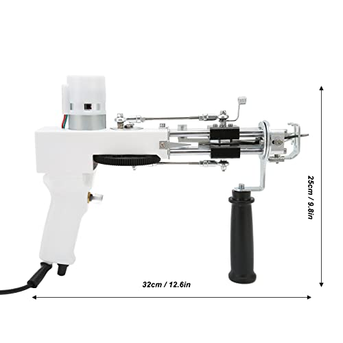 Tufting Machine, Electric Carpet Gun Machine Handmade Adjustable Speed ​​​​White 100-240V 2 in 1 for