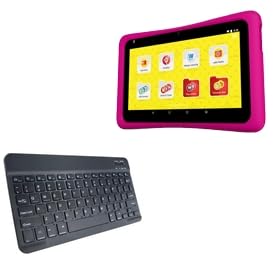 BoxWave Keyboard Compatible with Nabi Barbie Tablet - SlimKeys Bluetooth Keyboard, Portable Thin with Chiclet-Style Keys - Jet Black
