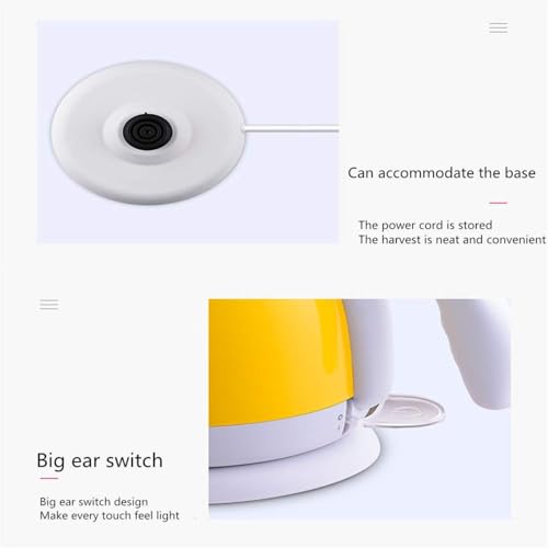 Kettle, Tetera Eléctrica de Acero Inoxidable 1L Amarilla miniatura 4