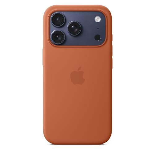Image of Apple iPhone 17 Pro Silicone Case with MagSafe and Camera Control: Lightweight Phone Case, Wireless Charging Compatible, Smooth Matte Finish; Terra Cotta