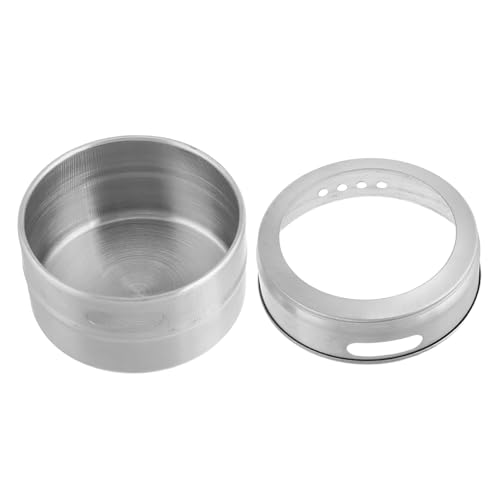 Yardwe Stainless Steel Fishing Bait Box Lid Round Worm and Maggot Holder Portable Fishing Bait Storage Container for Anglers Outdoor Tackle Organizer