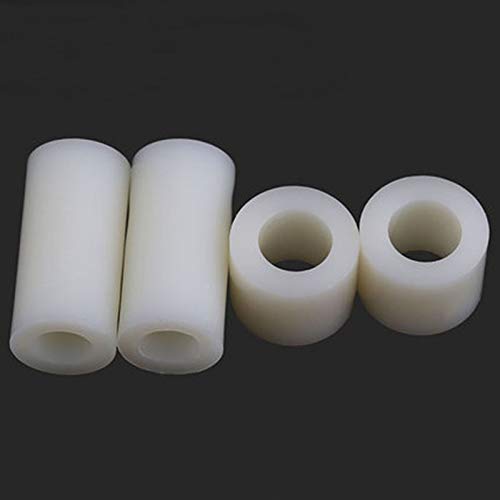 5Pcs M8 Insulatio Plastic mat Straight through nylon casing Gasket washer Round hole pillar body Spacer column 14mm OD 5-25mm L - (Inner Diameter: M8x12mm (5pcs))