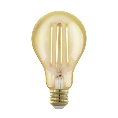Eglo Dimmable E27 LED filament light bulb, golden vintage Edison lamp for retro lighting 4 watt (equivalent to 28 watt)
