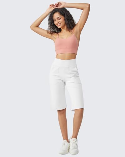 Image of G4Free Capri Pants for Women 14 inch Knee Length Wide Leg Yoga Capris Dressy Casual Summer Crop Pants with Pockets
