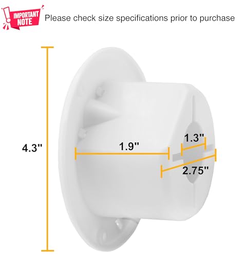Halotronics RV 4 1/4-inch Round Electrical Cable Hatch for 30 Amp Cords (White)