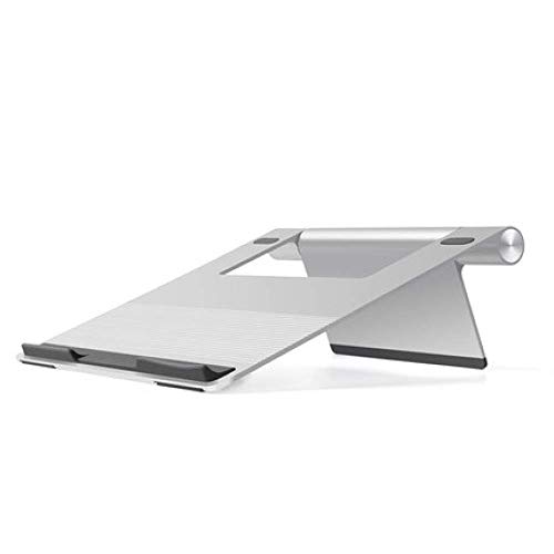 Laptop Stand Faltbarer tragbarer Laptop Stand Verstellbarer Desktop Aluminium Notebook Riser Kühlhalter für 11-17 Zoll, Silber