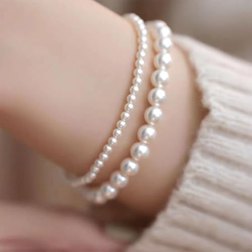Pearl Bracelet for Women Gifts Trendy Stuff Dainty Bracelet White Baroque Pearl Wrist Bracelets Bridesmaid Bridal Wedding Jewelry Gifts2