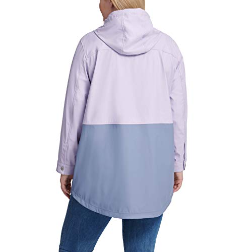 Levi's Ladies Outerwear Women's Plus Midlength Rubberized Pu Rain Jacket (Standard & Plus Sizes), Thistle/Tempest, 2X #TOP1