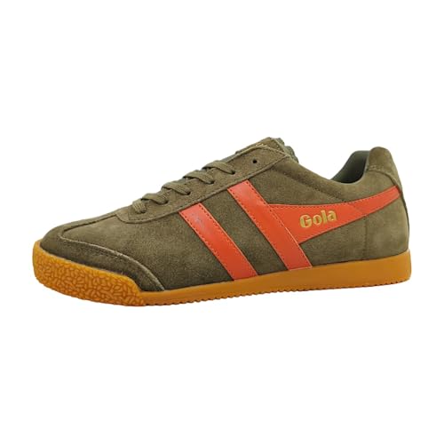 Gola Men's Harrier Sneaker, Khaki/Orange Spice, 9