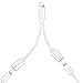 Produktbild Kopfhörer Adapter für iPhone AUX Audio Splitter, ZERKAR 2 IN 1 Kopfhöreranschluss Adapter Dongle Jack für iPhone Klinkenadapter, Call Kompatibel mit iPhone 12, 11, XS MAX, XR, X, 8, 7, 6, iPad