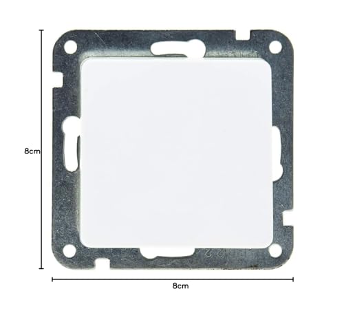 ChiliTec Steckdose mit Lichtschalter Weiß Delphi Doppelrahmen 230V 2-Fach Kombination Schutzkontakt-Steckdose mit Wechsel-Schalter Rahmen Komfort Klemm Anschluss
