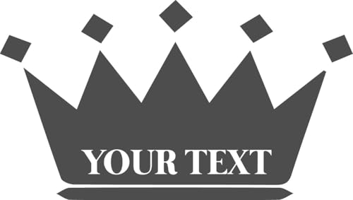 Wall Decal for Kids | Personalized Name King Crown Design | Vinyl Wall Home Decor for Boy's Bedroom, Playroom | Custom Baby Nursery Decoration | Black, White, Gold, Small, Large Sizes