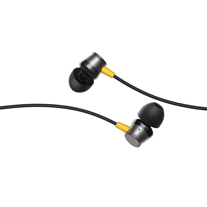 Image of QQLIKE Original Call-Clear Buds 3 Type-C Wired Earphones with Mic & Controls, 9mm Drivers - (Black) - with Inline Controls KJ881