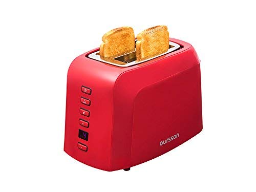 Oursson, Tostadora de Pan, 800 Vatios de Potencia, Centrado Automático del Pan, Color Rojo, TO2145D/RD