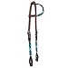 Circle Y Turq Roundup One Ear Headstall Reg Oil