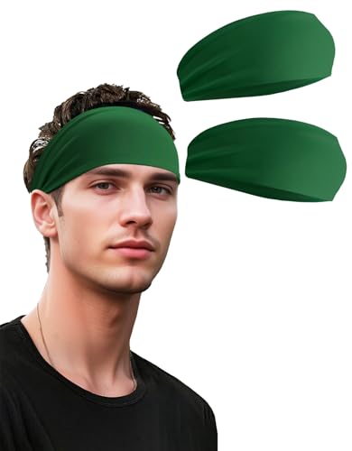 Image of Headbands for Men & Women, Sweat Headband Non-Slip Sweatband Sports Running Cycling Yoga Basketball Workout Football Training