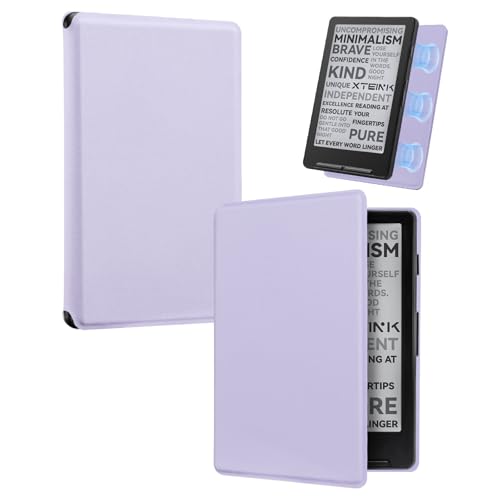 Image of CoBak Magnetic Case for XTEINK X4, Ultra-Lightweight Protective Cover for Xteink X4 E-Reader, Secure Magnetic Attachment(Lilac Purple)