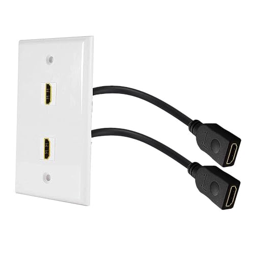 Placa de pared HDMI de 2 puertos 8K para conectar cables en el salon sin soldar 2
