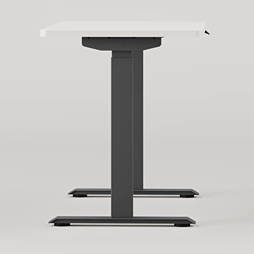 Image of Branch Standing Desk, Adjustable Height Desk with Dual Motors | 3-Stage Lift, 4 Memory Presets, 48 Inches, Charcoal Base and White Top