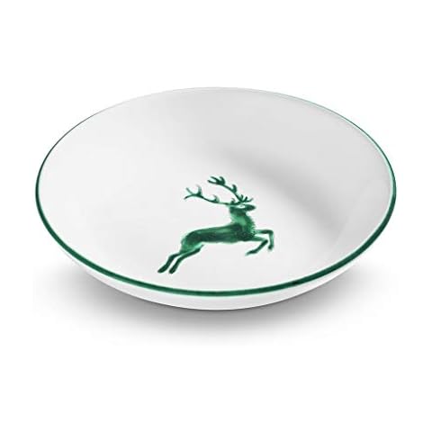 GMUNDNER KERAMIK Suppenteller Cup Durchmesser : 20 cm grüner Hirsch Geschirr, handgemacht in Österreich Cover