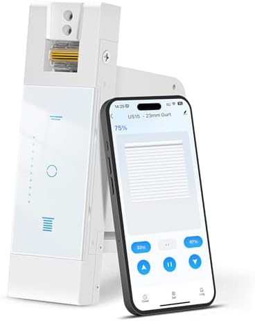 SMARTERCURRY Wlan Rolladen Gurtwickler Elektrisch [Gen1.1] Bis30KG 23mmGurt | Smart Home Rolladensteuerung,Prozentsteuerung,Kindersicherung,Lokal Zeitschaltuhr,Kompatible mit Alexa