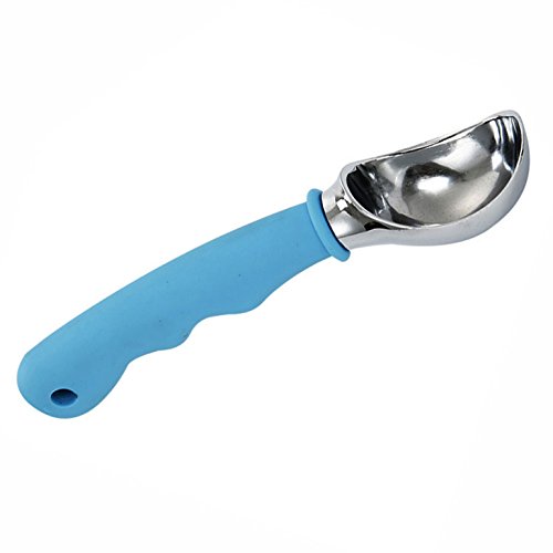 Paletta per Gelato in Acciaio Inox con Comoda Maniglia in Gomma - per i più Ice Cream, Frozen Yogurt, Frutta(Blu) - immagine 5