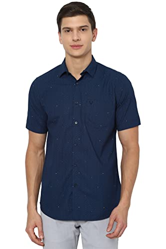 Image of Allen Solly Printed Cotton Regular Fit Casual Shirt for Men's