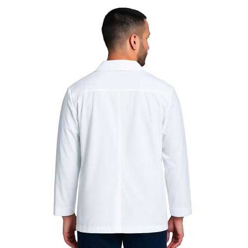 Image of uniformer Full Sleeves Lab Coat for Men | Professional Lab Coat | Durable & Comfortable | Lightweight & Breathable Fabric | Anti-Wrinkle |Ideal for Medical, Science & Laboratory Use