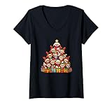 Photo Gallery donna christmas tree lhasa apso maglietta con collo a v Photo Gallery donna christmas tree lhasa apso maglietta con collo a v