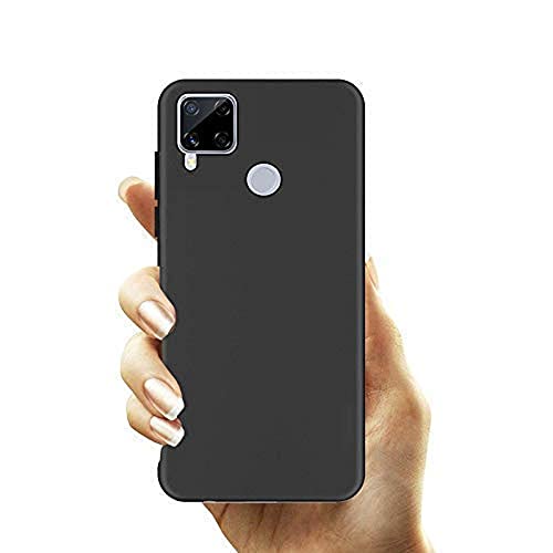 Image of Mobile Back Cover Case for Realme Narzo20 (Silicone Case|CameraProtection|Black SC1510)