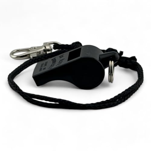 ACME Thunderer Trillerpfeife No. 560 mit Pfeifenband - Schiedsrichterpfeife: Klarer und Durchdringender Ton, Schwarz