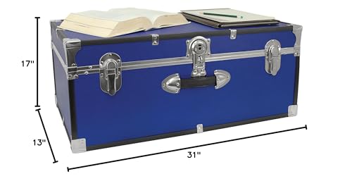 seward trunk college dorm and camp storage footlocker trunk blue 30-inch swd5120-40