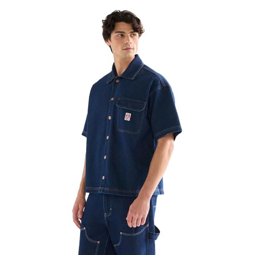 Wrangler SS Overshirt Chemise Homme surchemise manches courtes mode denim urbain