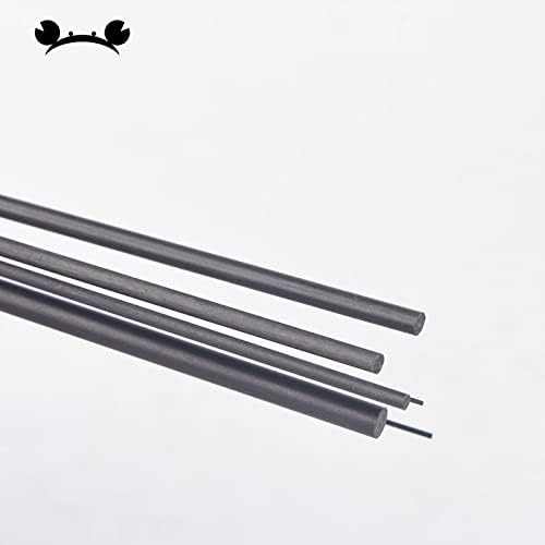 Varilla de Refuerzo de fibra de carbono sólida, varillas de alta resistencia y peso ligero para DIY, Modelo de avión RC de 0,8 MM, mezcla de 16 piezas, 400MM-4mm